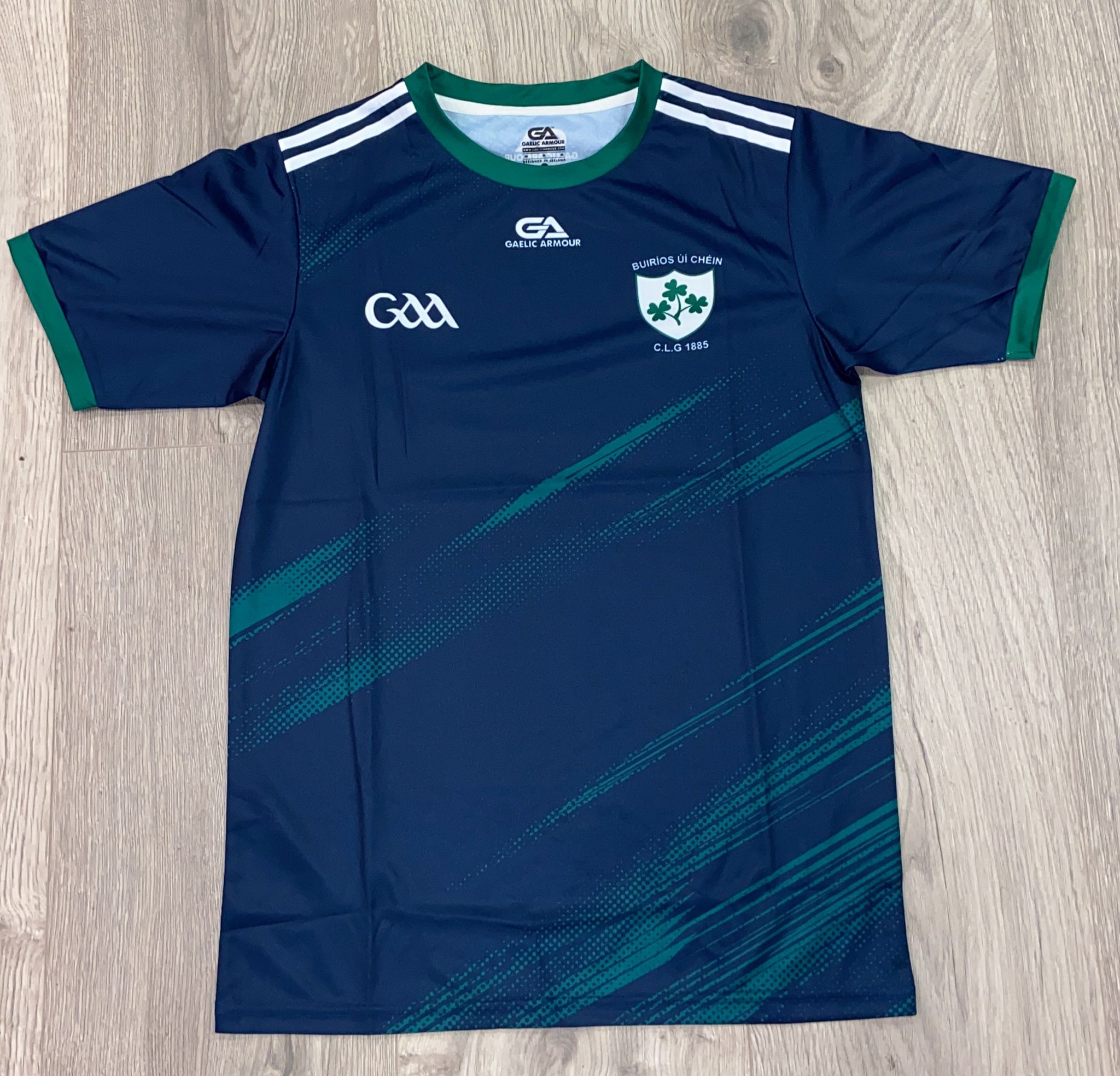 Borrisokane GAA Gaelic Armour Training Jersey Marine/Green Mix (Kids ...