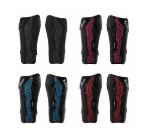 Precision Origin.0  Strap Slip Shin Guard Black/Pink Black/Cyan