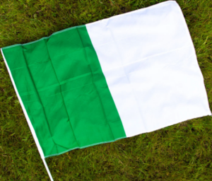 Templederry Flag Green/White (half n' half with Pole) large