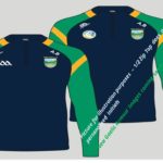 Portroe GAA Crest Gaelic Armour Cullain Half Zip Top Navy/Green/Amber (Adults XL) - Image 6