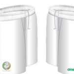 Burgess GAA Mourne Shorts White/Green/Amber Crested (Adults/Kids) - Image 3