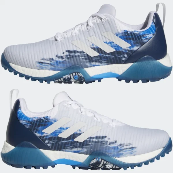 adidas CODECHAOS Spikeless Golf Shoes Cloud White / Grey One / Crew Navy
