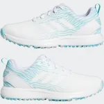 adidas S2G Spikeless Golf Shoes Cloud White / Semi Mint Rush (Ladies) - Image 5
