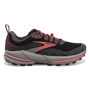 Brooks Cascadia 16 GTX  Trail Running Shoes  Black/Blackened Pearl/Coral (Womens)