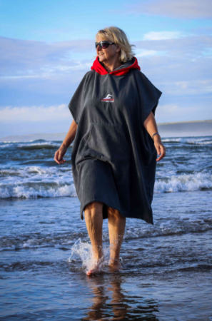 SwimTech Towel Robe Microfiber Poncho Swim Towel Junior Adults