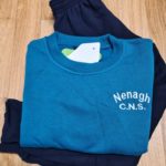Nenagh Community National School (CNS) School Uniform Tracksuit (Teal Crew Sweatshirt/Navy Pants) - Image 2