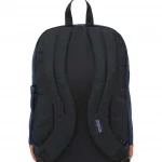 Jansport Cool Student 34L Leather Trip Backpack School Bag Rucksack (Navy) - Image 3