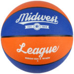 Midwest League Basketball Size 5  Blue Orange - Image 2