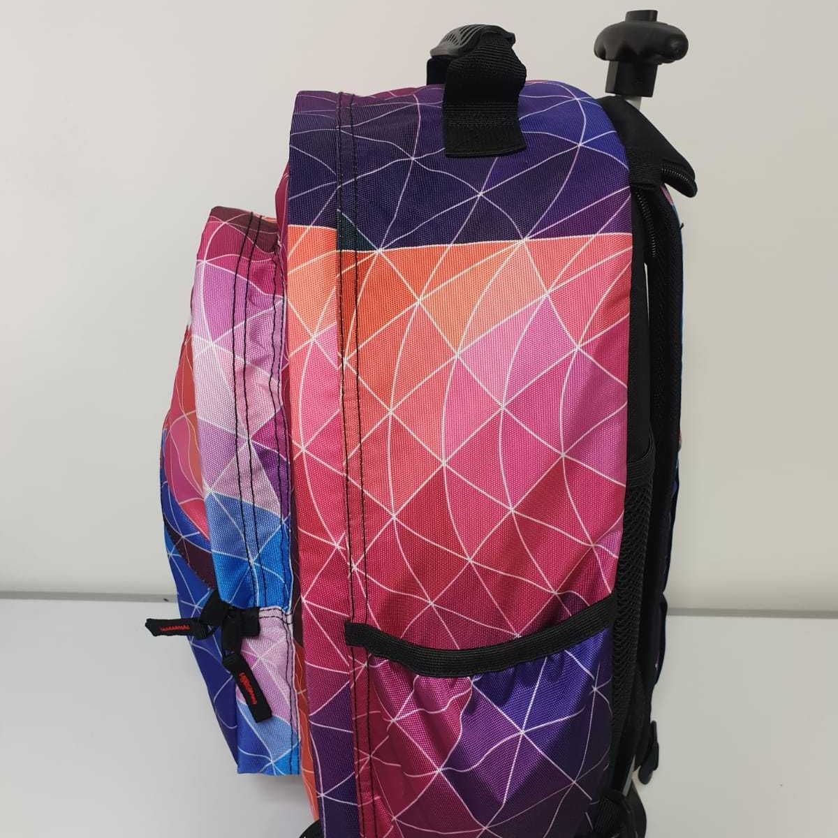 Ridge 53 Temple Backpack Wheelie School Bag Rucksack Coral Dublin Diamonds