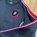 Moneygall NS School Uniform Crew Sweatshirt Track Top Black / Red - Image 2