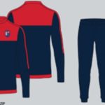 St Mary's Primary School Uniform Gaelic Armour Track Suit (Navy Red Half Zip Top/Navy Cuffed Track Pants) - Image 2