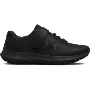 Under Armour Surge 3 Pre-school  Velcro Running Shoe Black/Black (Kids)