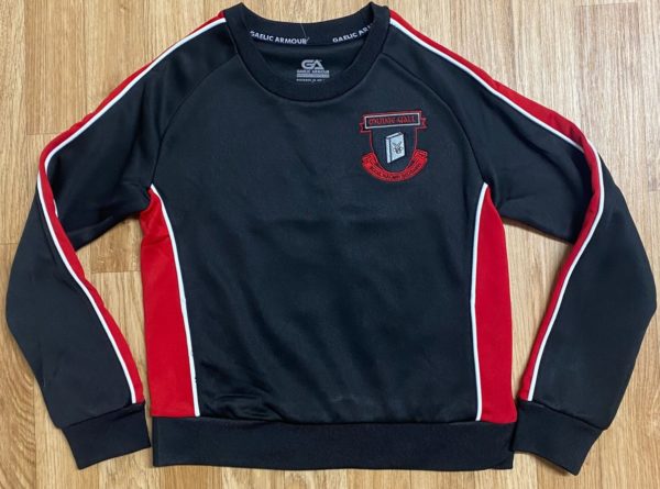 Moneygall NS School Uniform Crew Sweatshirt Track Top Black / Red
