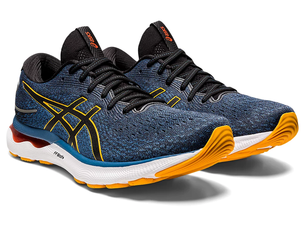 Asics Gel Nimbus 24 Running Shoe Azure Amber Men s 190.00