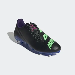 adidas Malice Soft Ground Rugby Boots Core Black / Beam Green / Royal Blue  Adults
