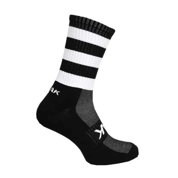 Atak Midi Sock  Black / White Hooped