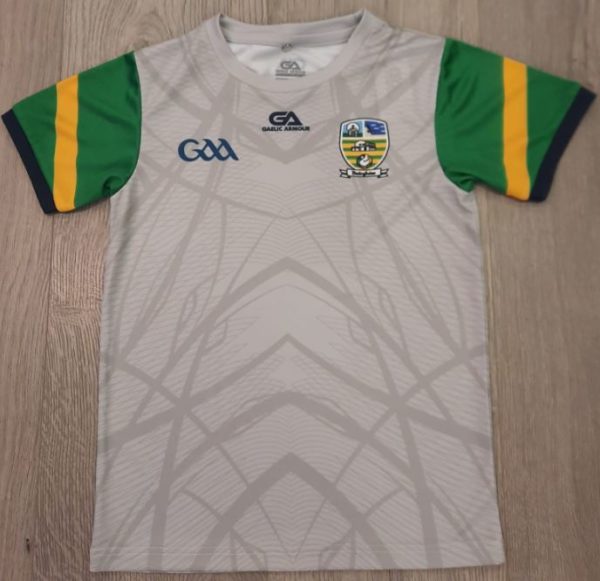 Burgess GAA Gaelic Armour Training Jersey Grey Green Amber (Kids / Adults)