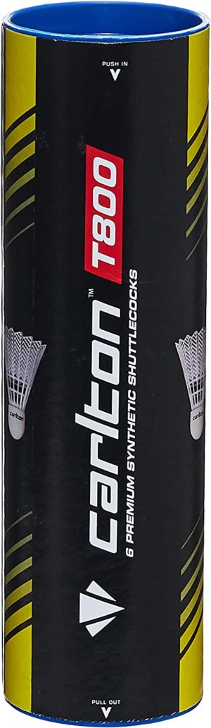 Carlton T800 Shuttlecock  Medium Speed White (Tube of 6)