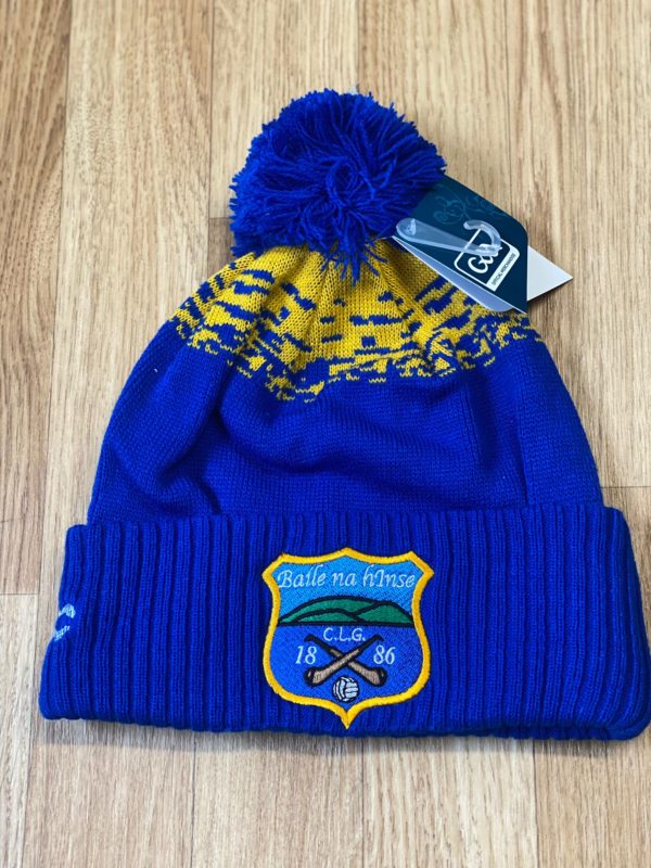 Ballinahinch GAA CLUB Introsport 1C Bobble Hat Blue/Gold