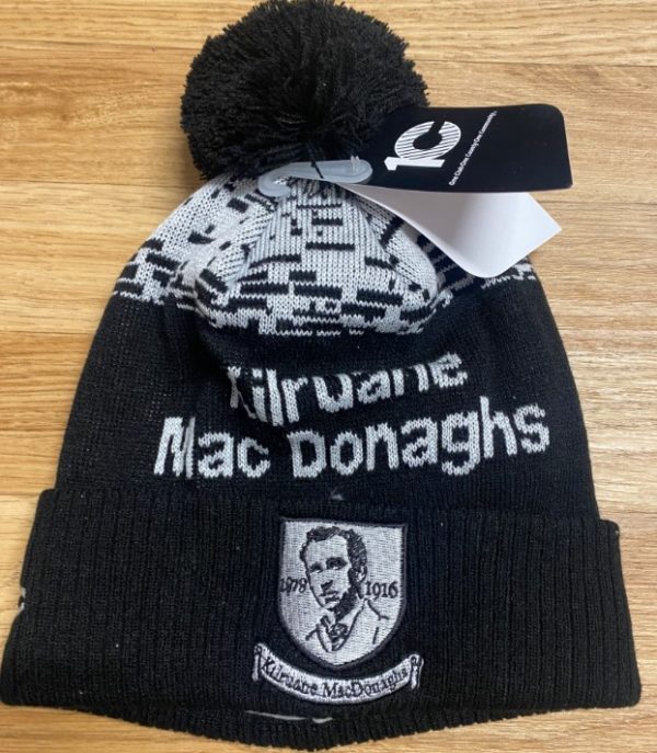 Kilruane Mac Donaghs GAA CLUB Bobble Hat Black/White