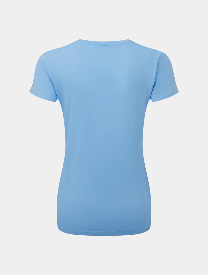 Ronhill  Core SS Tee Shirt Corn Flour Blue / Bright White (Ladies) - Image 2