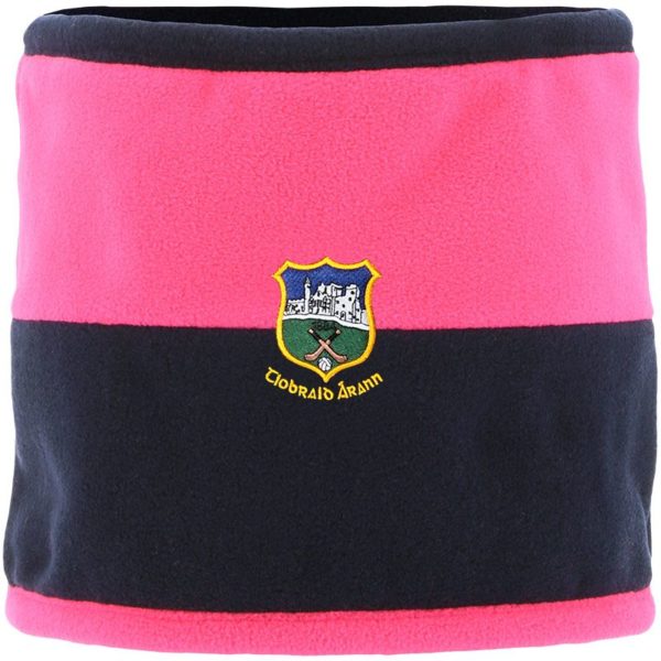 Tipperary GAA O'Neills Peak Fleece Snood (Reversible) - Pink/Marine/Silver