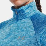 Under Armour Tech 1/2 Half Zip Twist Top Capri Fuse Teal Blue  (Ladies) - Image 4