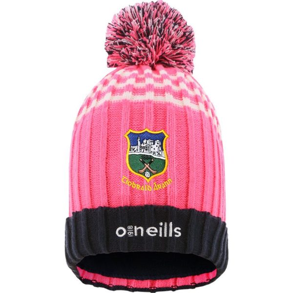 Tipperary GAA O'Neills Peak Bobble Hat - Pink/Marine/White   (Kids / Adults)