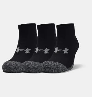 Under Armour HeatGear® Low Cut Socks 3-Pack  Black / Steel (Adult)