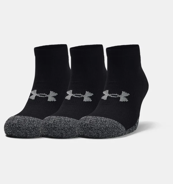 Under Armour HeatGear® Low Cut Socks 3-Pack  Black / Steel (Adult)