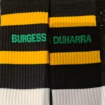 Burgess Duharra Camogie Gaelic Armour Personalized Midi Sock Black/Green/Amber (Kids / Adults) - Image 2