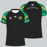 Burgess Duharra Camogie Gaelic Armour Training Jersey Black/Green/Amber (Kids / Adults) - Image 2
