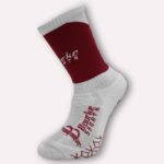 Bourke Miniz Anti-Slip GAA Midi Socks Maroon / White (Kids / Adults) - Image 2