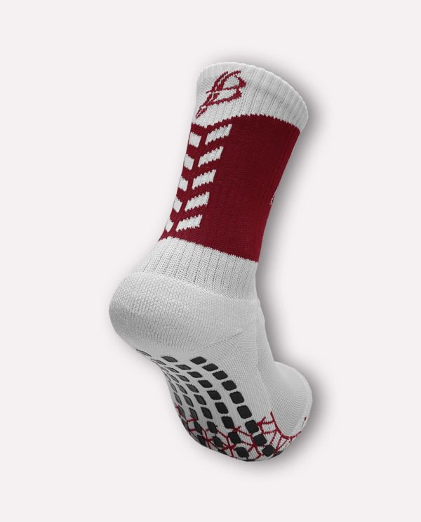 Bourke Miniz Anti-Slip GAA Midi Socks Maroon / White (Kids / Adults)
