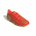 adidas PREDATOR EDGE.4 FLEXIBLE GROUND CLEATS  Firm Ground Solar Red Solar Green Football Boots  (Adults) - Image 5