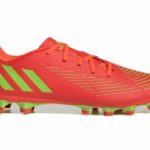 adidas PREDATOR EDGE.4 FLEXIBLE GROUND CLEATS  Firm Ground Solar Red Solar Green Football Boots  (Adults) - Image 2