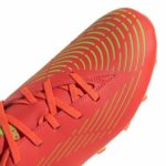 adidas PREDATOR EDGE.4 FLEXIBLE GROUND CLEATS  Firm Ground Solar Red Solar Green Football Boots  (Adults) - Image 4