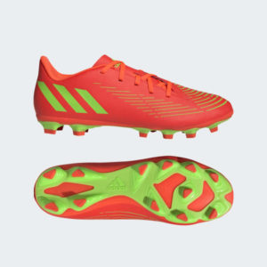 adidas PREDATOR EDGE.4 FLEXIBLE GROUND CLEATS  Firm Ground Solar Red Solar Green Football Boots  (Adults)