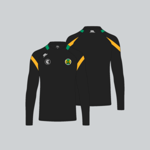 Burgess Duharra Camogie Gaelic Armour Culainn  Crew Sweat Shirt Black/Green/Amber (Kids / Adults)