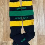 Burgess Duharra Camogie Club - Personalized Long Sock  Black/Green/Amber (Kids) - Image 2