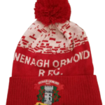 Nenagh Ormond Rugby CLUB RFC Bobble Hat Red/White - Image 3