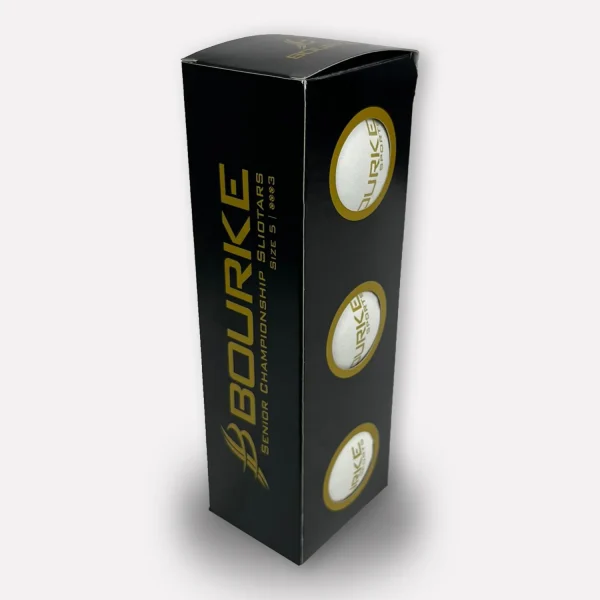 Bourke Championship Match Sliotar Size 4 / Size 5  Gift Pack Sleeve of 3