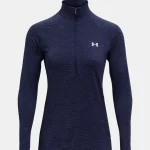 Under Armour Tech 1/2 Half Zip Twist Top  Midnight Navy / Cadet  (Ladies) - Image 5