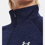 Under Armour Tech 1/2 Half Zip Twist Top  Midnight Navy / Cadet  (Ladies) - Image 6