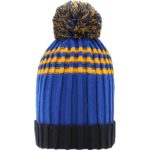 Tipperary GAA O'Neills Peak 060 Bobble Hat - Marine/Royal/Amber   (Kids / Adults) - Image 4