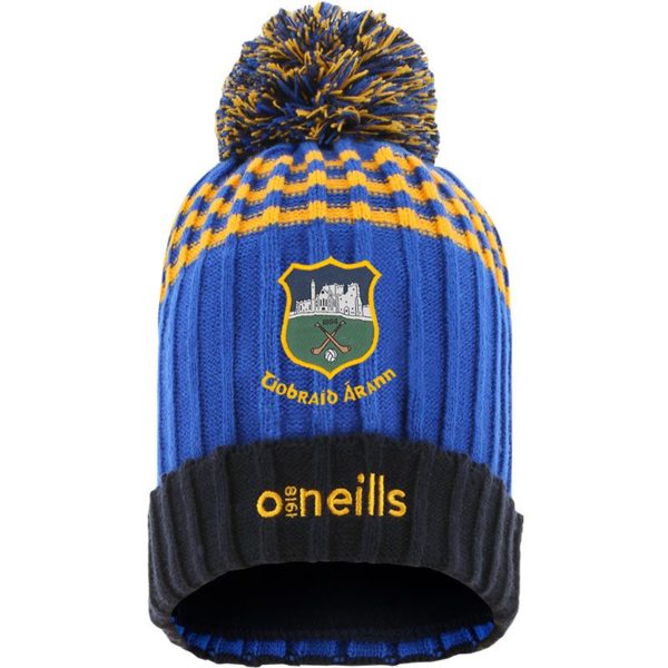 Tipperary GAA O'Neills Peak 060 Bobble Hat - Marine/Royal/Amber   (Kids / Adults)