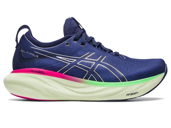 Asics GEL-NIMBUS™ 25 Running Shoe Indigo Blue/Pure Silver  (Ladies)