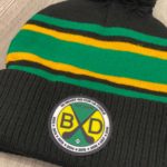 Burgess Duharra Camogie CLUB Knit Bobble Hat Black Green  Amber - Image 4