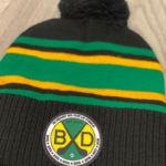 Burgess Duharra Camogie CLUB Knit Bobble Hat Black Green  Amber - Image 3