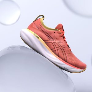 Asics GEL-NIMBUS™ 25 Running Shoe  Papaya/Dusty Purple (Ladies)
